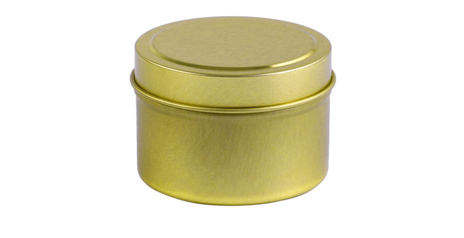 gold candle tins